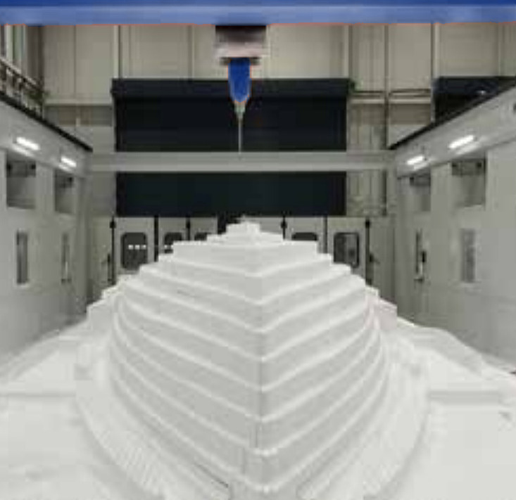 Working area of a 5-axis machining centre