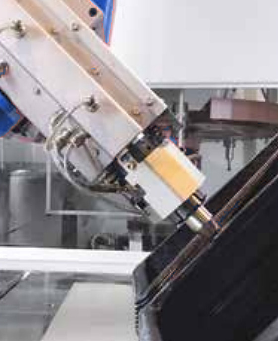 BEAD printing head in operation at 45 degrees