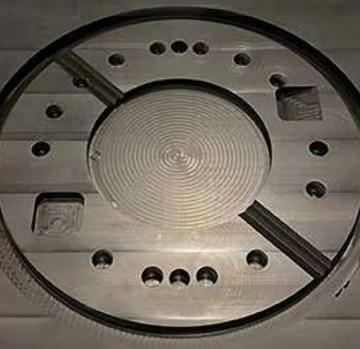 Precision machined circular aluminium component