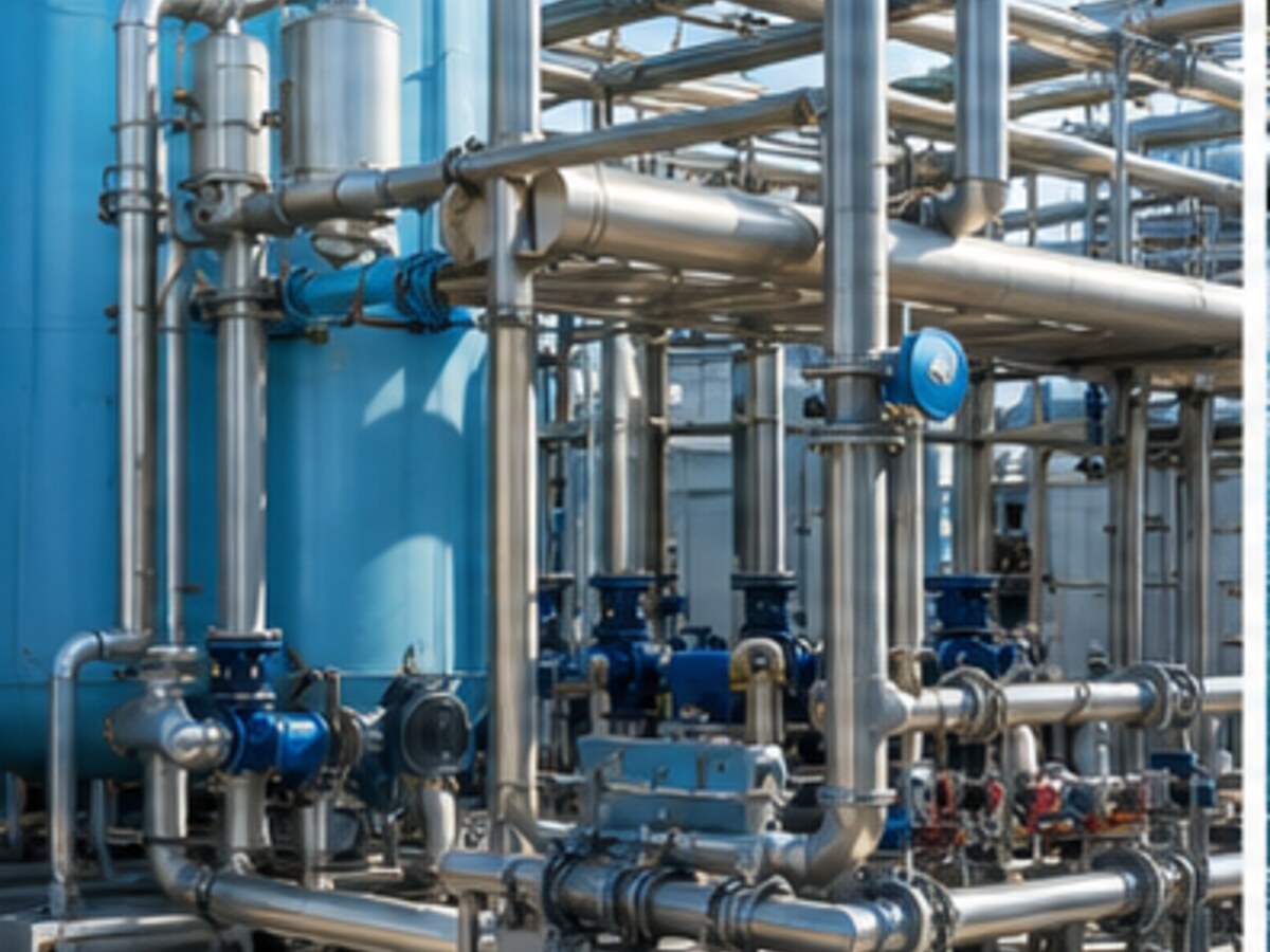 Advanced effluent treatment tanks and stainless-steel piping