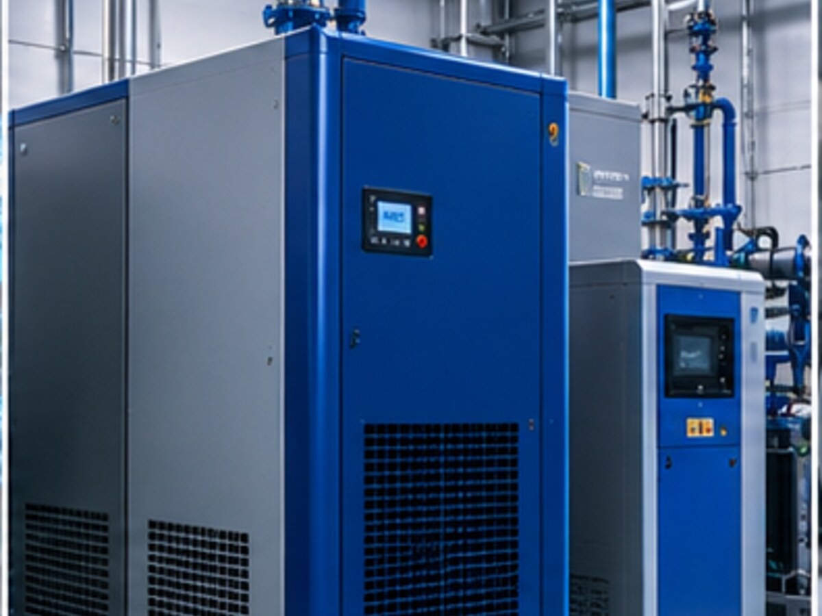 Clean modern industrial compressed-air package